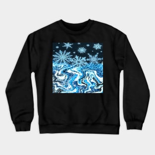 Melting Crystal Snow Crewneck Sweatshirt